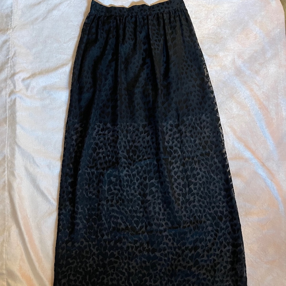 Sheer Black Maxi Skirt
